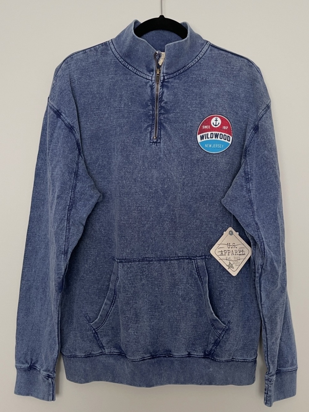 US Apparel Wildwood NJ 1/4-Zip Pullover Sweatshirt unisex Size M